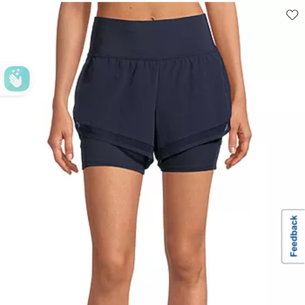 Navy blue high rise athletic shorts
